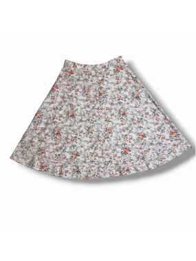 Lauren Ralph Lauren VTG Floral Pearl Snap Midi Skirt Cottage Country Prairie 16